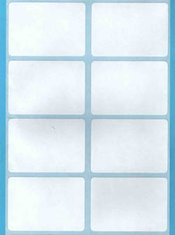 Klebe - Etiketten 2,4 x 4 cm Weiß